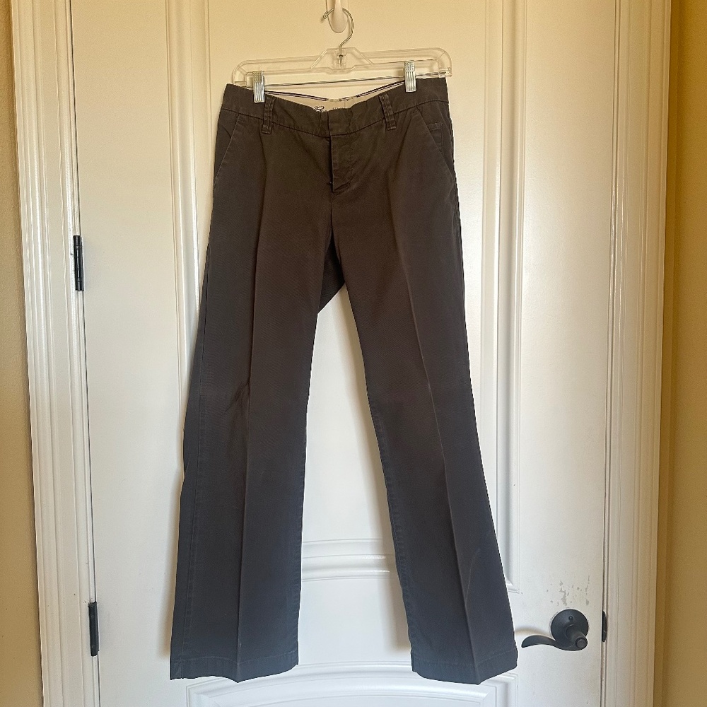 Eddie Bauer Shaw Olive Green Straight Leg Pants Size 6 | Casual Work Trouser